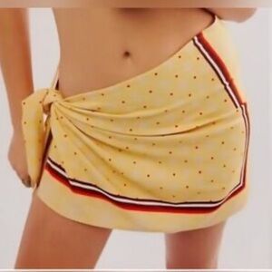 Free People Yellow Polka Dot Swim Coverup